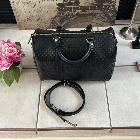 AUTHENTIC GUCCI GUCCISSIMA BOSTON SATCHEL SHOULDER BAG - Picture 10 of 17